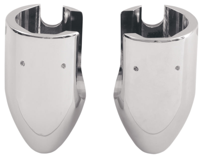 DRAG SPECIALTIES Bullet Front Fork Axle Cap Set - Chrome - '08-'13 FLT