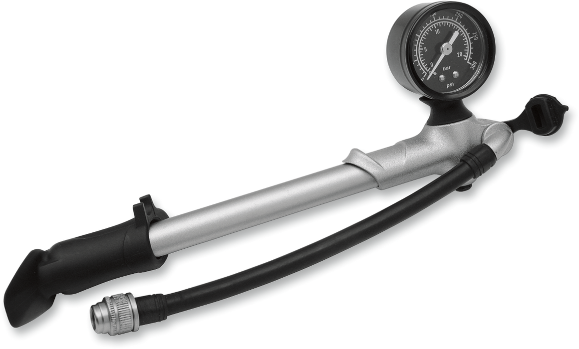 DRAG SPECIALTIES Hi-Pressure Air Shock Hand Pump with Gauge - 0-30 PSI