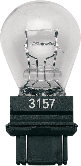DRAG SPECIALTIES Dual-Filament 3157 Style Wedge Bulb - White / Clear