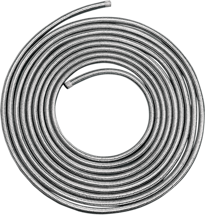 DRAG SPECIALTIES Universal Braided Oil/Fuel Hose - Stainless Steel - 3/8" x 3'