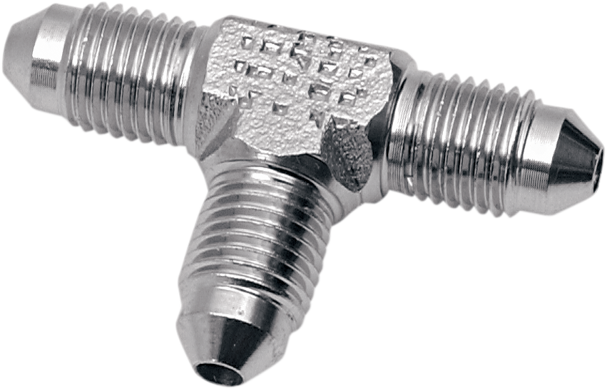 DRAG SPECIALTIES #3 Male Fitting - Tee Adapter - Chrome