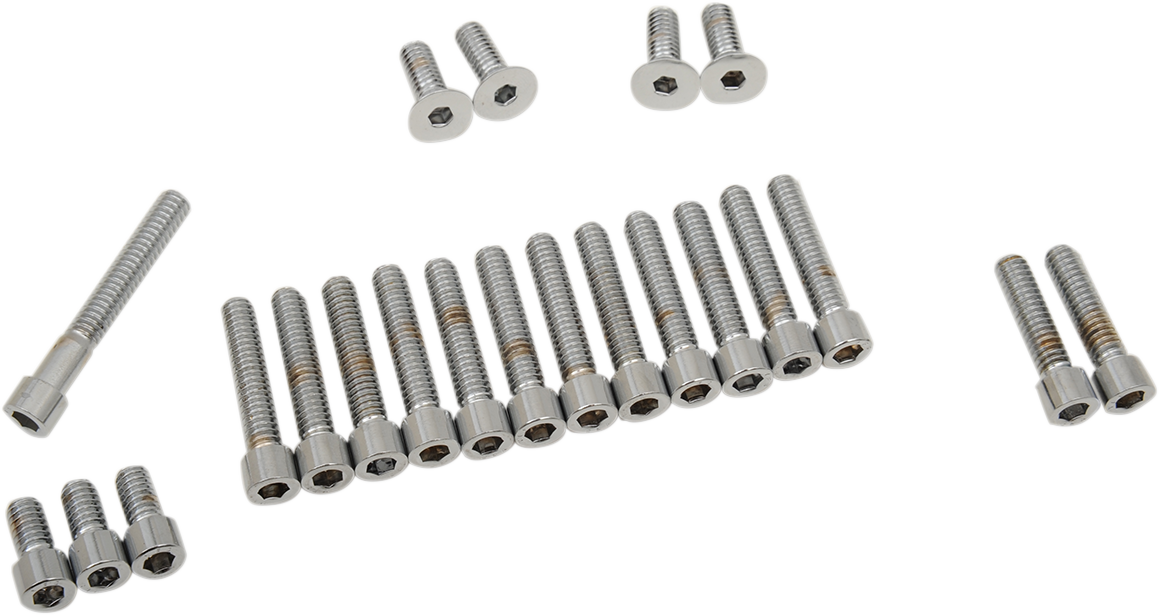 DRAG SPECIALTIES Replacement Smooth Socket-Head Bolt Camshaft/Primary Set - Chrome