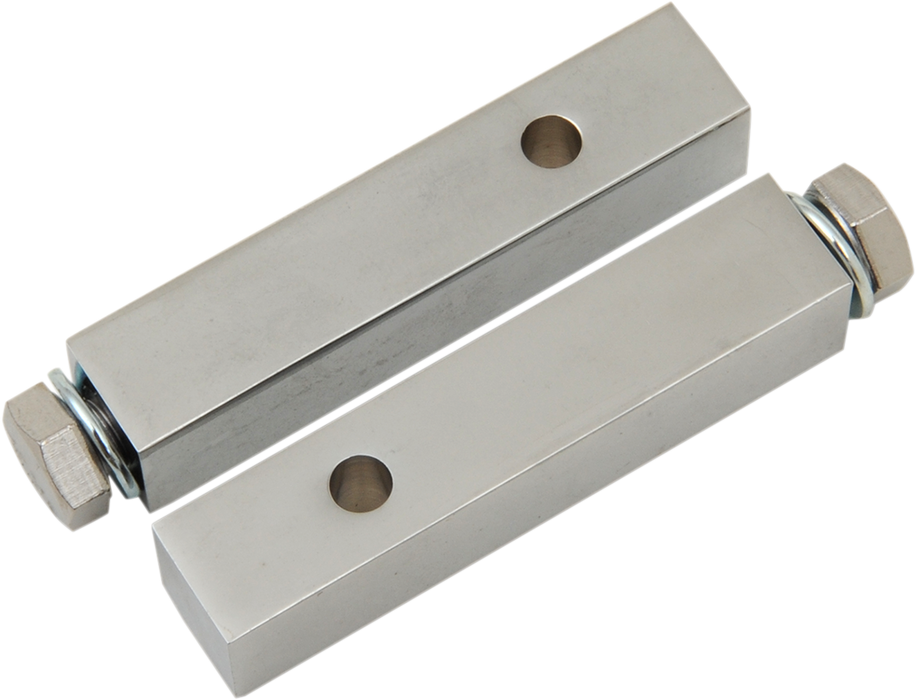 DRAG SPECIALTIES 5/8" Square Footpeg Mounting Blocks - Chrome - 3" Length