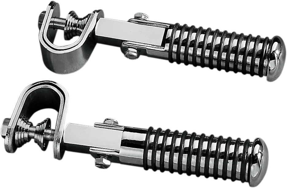 DRAG SPECIALTIES Sundance U-Clip Mount Footpegs - Chrome / Black