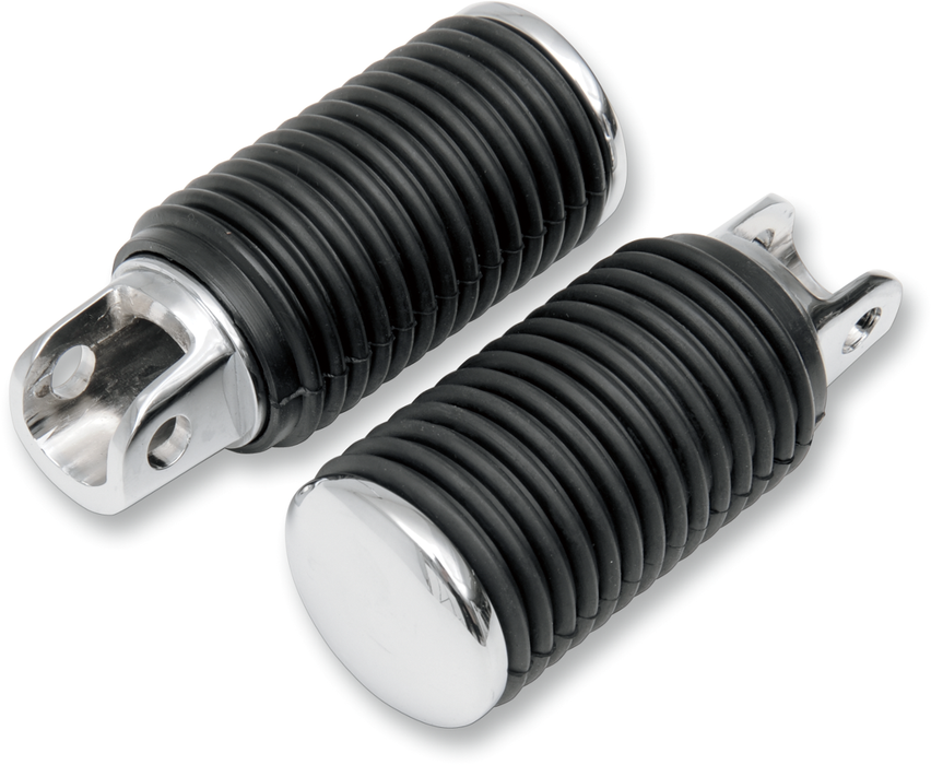 DRAG SPECIALTIES Rubber Female Mount Driver Pegs - Chrome End