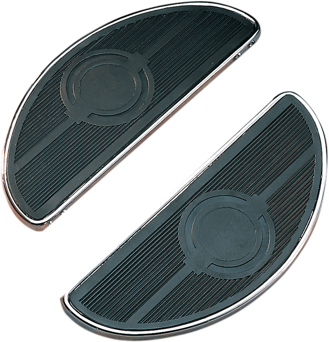 DRAG SPECIALTIES Replacement Half-Moon Rubber Rider Floorboard Pads - Black - FL