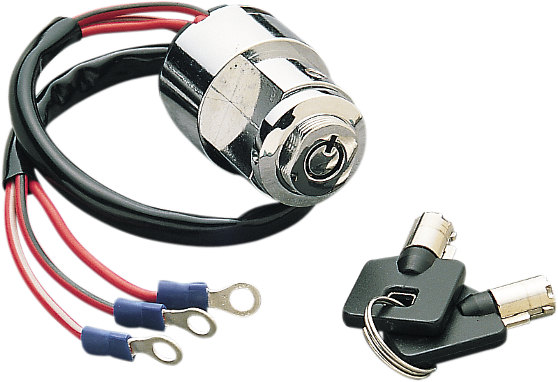 DRAG SPECIALTIES Replacement Round Key Ignition Switch - Chrome - F/FXR/XL