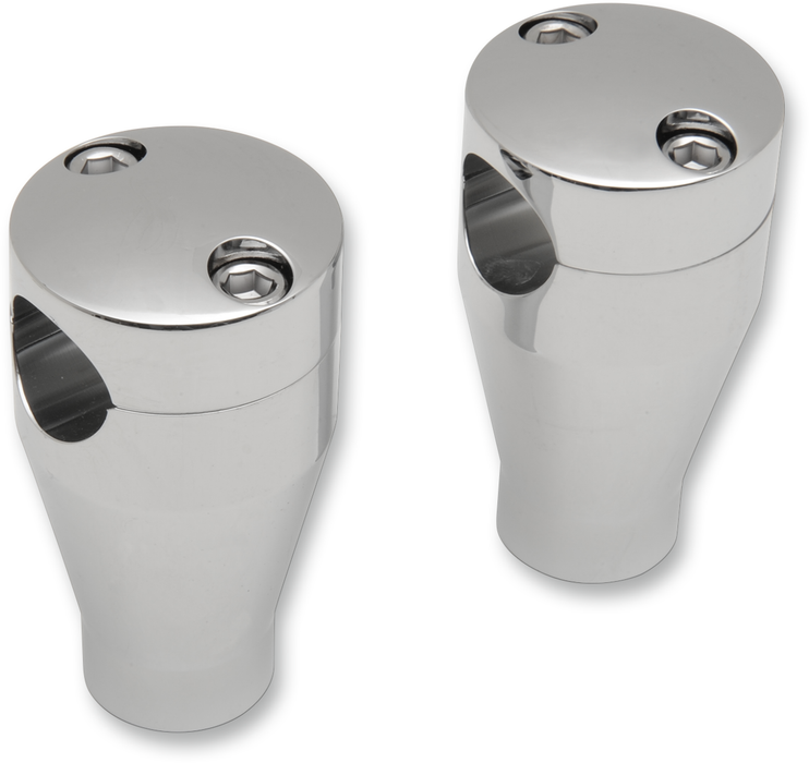 DRAG SPECIALTIES Straight Handlebar Socket-Bolt Top Risers - Chrome - 3"