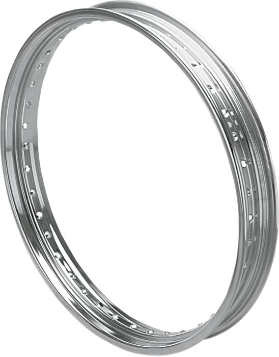 DRAG SPECIALTIES 43662-80B-PWLB1 Drop Center Rim - Rolled Edge - 40 Hole - Silver - 21x2.15