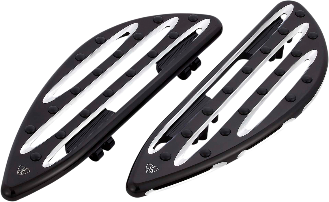 ARLEN NESS Driver Floorboards - Deep Cut - Black - 2018-2022 SOFTAIL MODELS