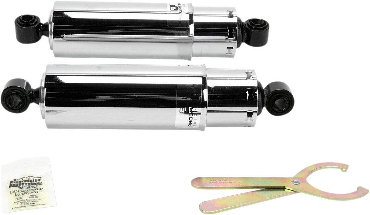 PROGRESSIVE SUSPENSION 412 Series Shock - 12" - Standard - Chrome - 412 - '91-'17 DYNA
