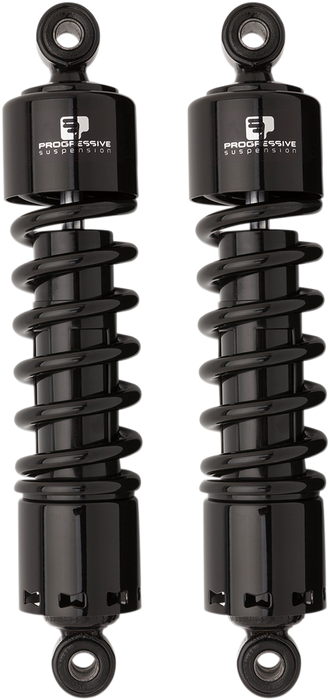 PROGRESSIVE SUSPENSION 412 Series Shock - 12" - Heavy Duty - Black - 412 - '91-'17 DYNA