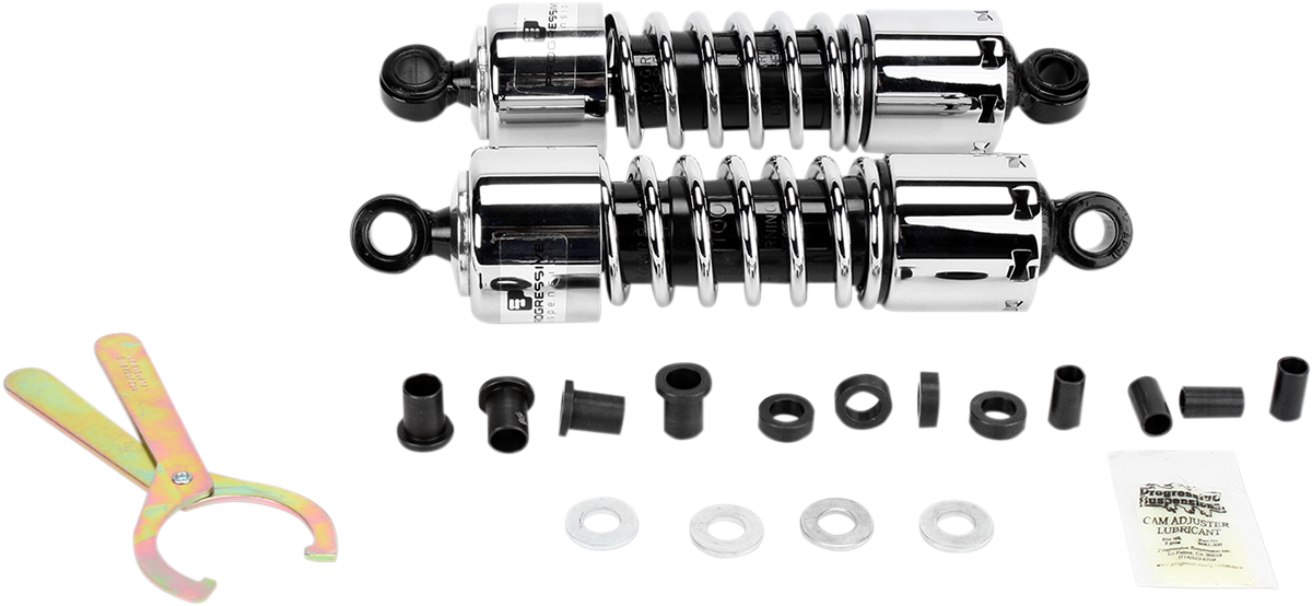 PROGRESSIVE SUSPENSION 412 Series Shock - 11" - Standard - Chrome - H-D 412 - '77-'03 SPORTSTER & DYNA