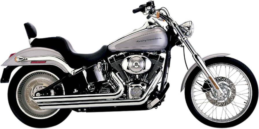 COBRA Speedster Slashdown Exhaust - Chrome - Softail