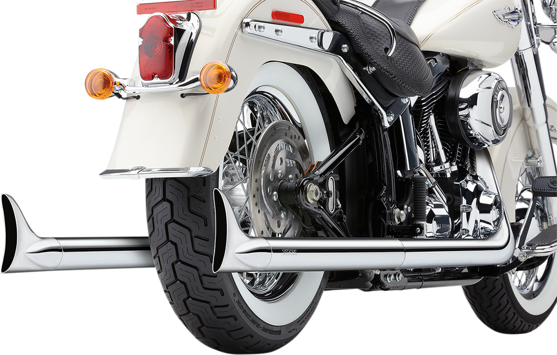 COBRA True Dual Exhaust - Fishtail - '12-'17 Softail