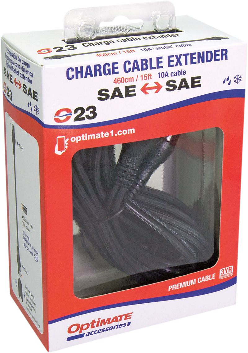 TECMATE Charger Cord - 15' Extender O-23