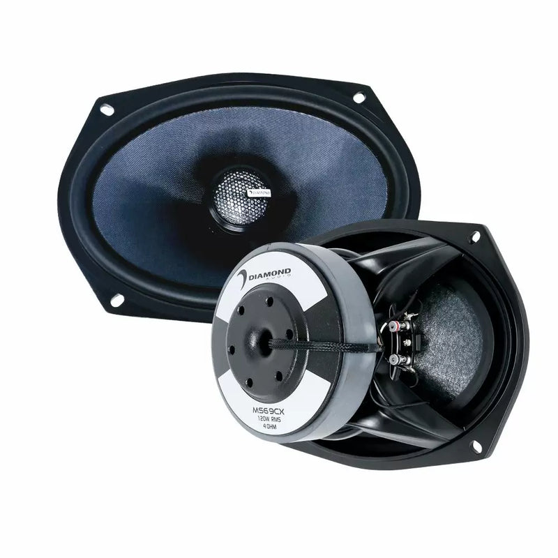 DIAMOND AUDIO CX 2-way 6"X9" High-Output CoaxSub, 125W RMS Power Handling (2 & 4 OHM)