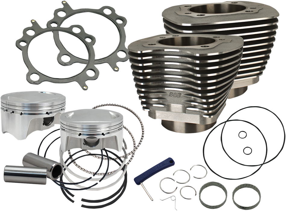 S&S CYCLE 98" Big Bore Cylinder Kit - Twin Cam - Black