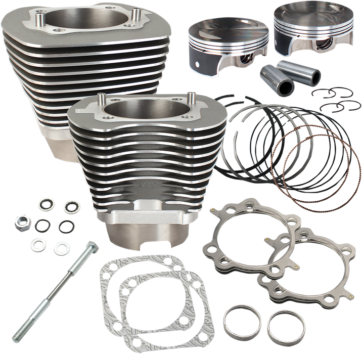 S&S CYCLE 124" Big Bore Cylinder Kit - Twin Cam - Gray
