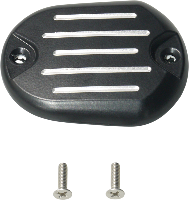 DRAG SPECIALTIES Front Brake Master Cylinder Cover Kit - Black Ball Milled