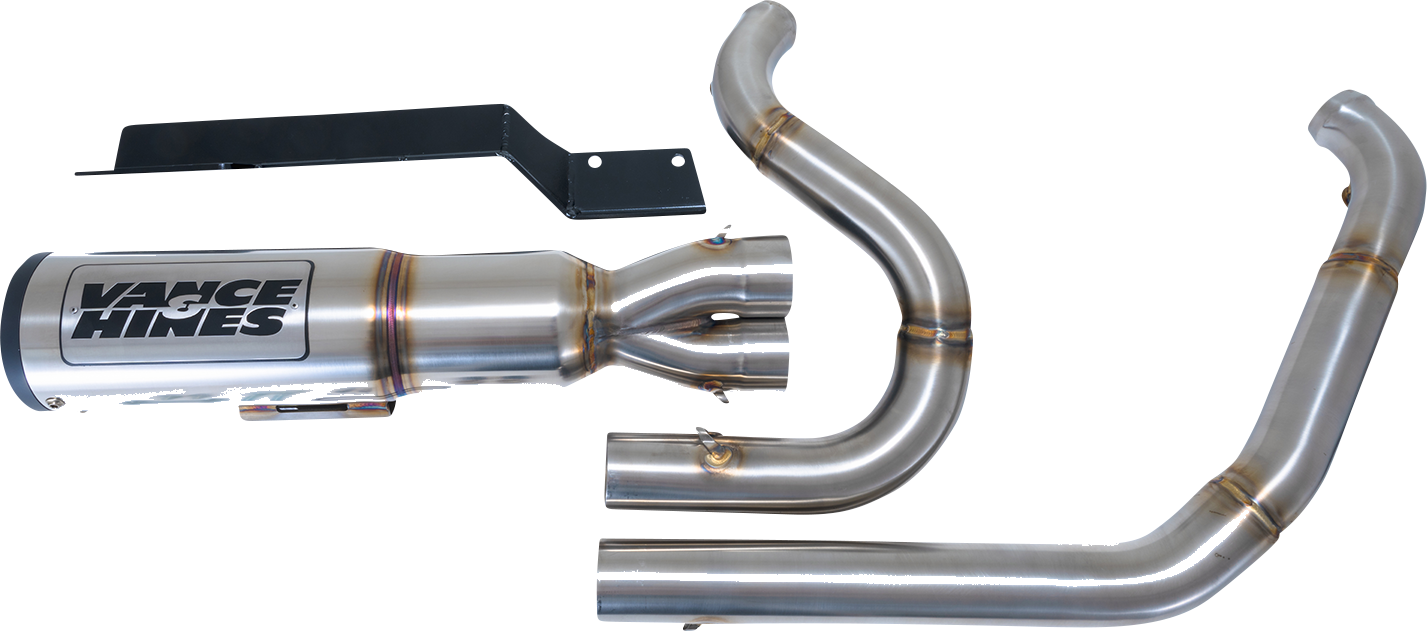 VANCE & HINES Hi-Output RR Exhaust System - Brushed - '17-'23 TOURING MODELS