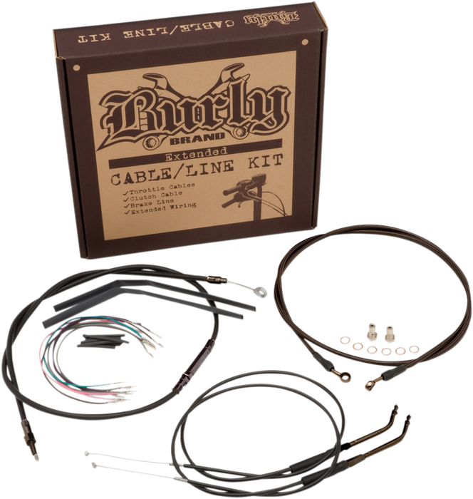 BURLY BRAND Control Kit - 16" Ape Hanger Handlebars - ABS