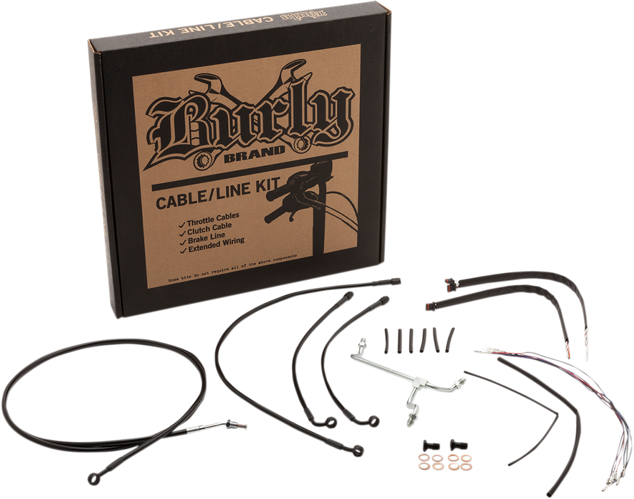 BURLY BRAND Control Kit - 14" Ape Hanger Handlebars - ABS