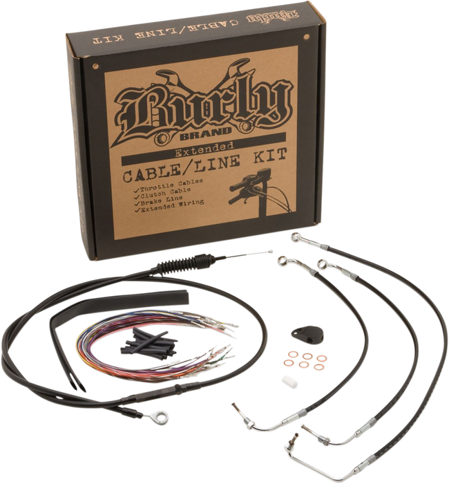 BURLY BRAND Control Kit - 15" Ape Hanger Handlebars - ABS