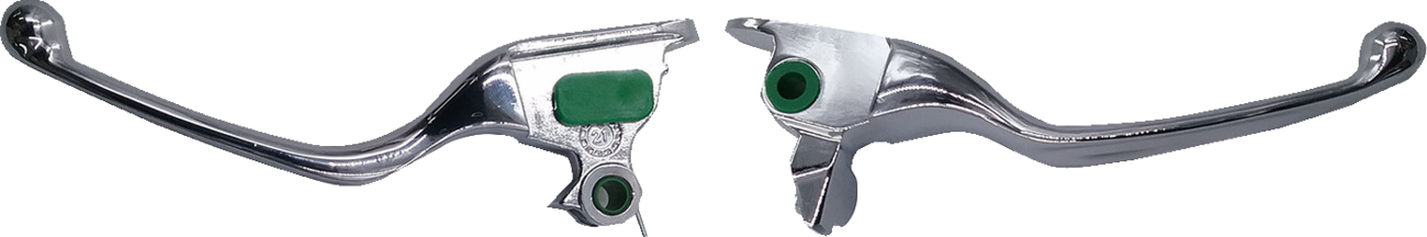 DRAG SPECIALTIES Late-Style Wide Blade Brake / Clutch Lever Set - Chrome