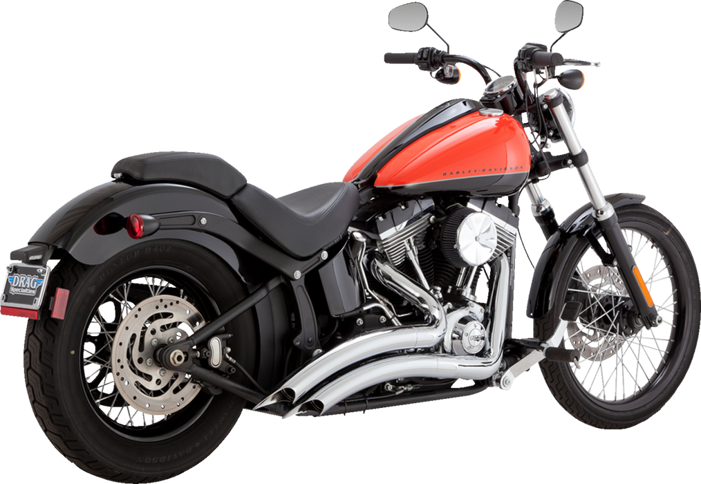 VANCE & HINES 2-into-2 Big Radius Exhaust System - Chrome - 1986-2009 Softail Models