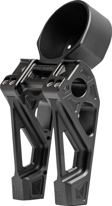 KODLIN USA FASTBACK RISERS INCLUDES CLAMP & GAUGE BRACKET 6" - BLACK