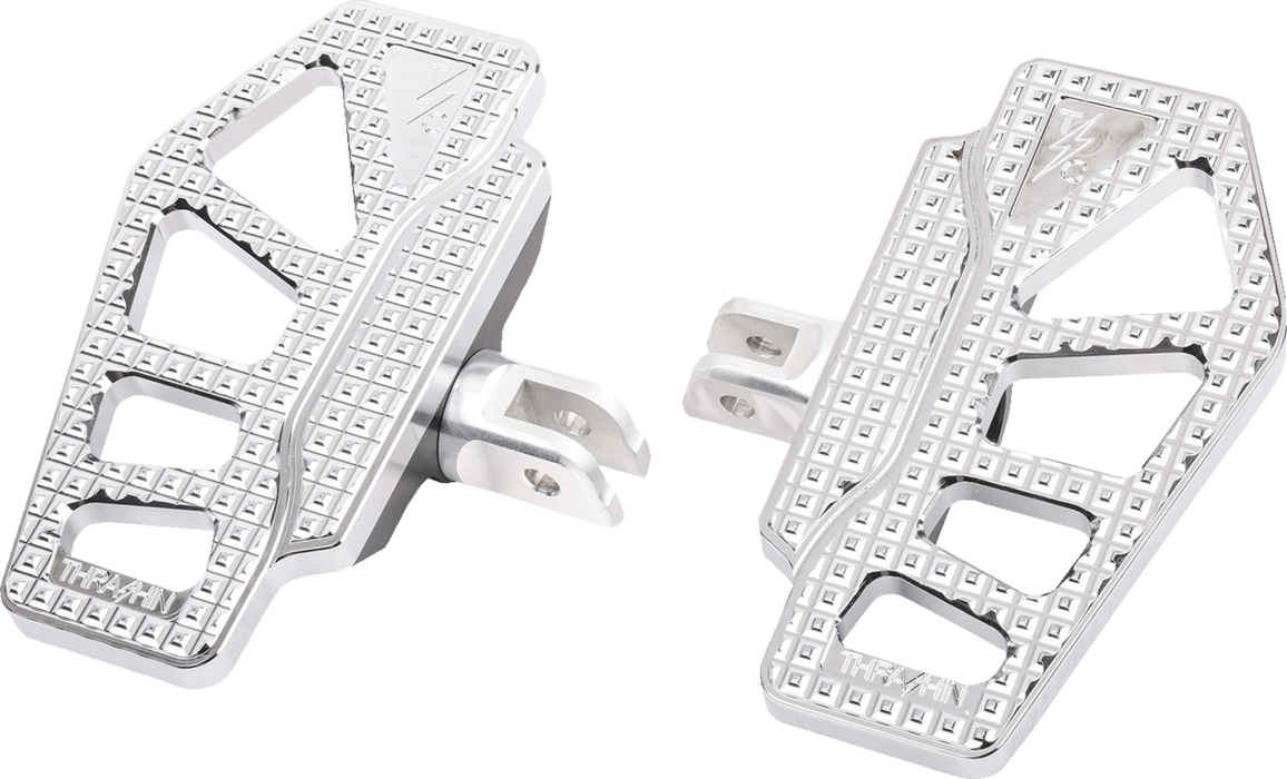 THRASHIN SUPPLY CO. Apex Mini Floorboards - Front - Chrome - 2018-2023 SOFTAIL MODELS