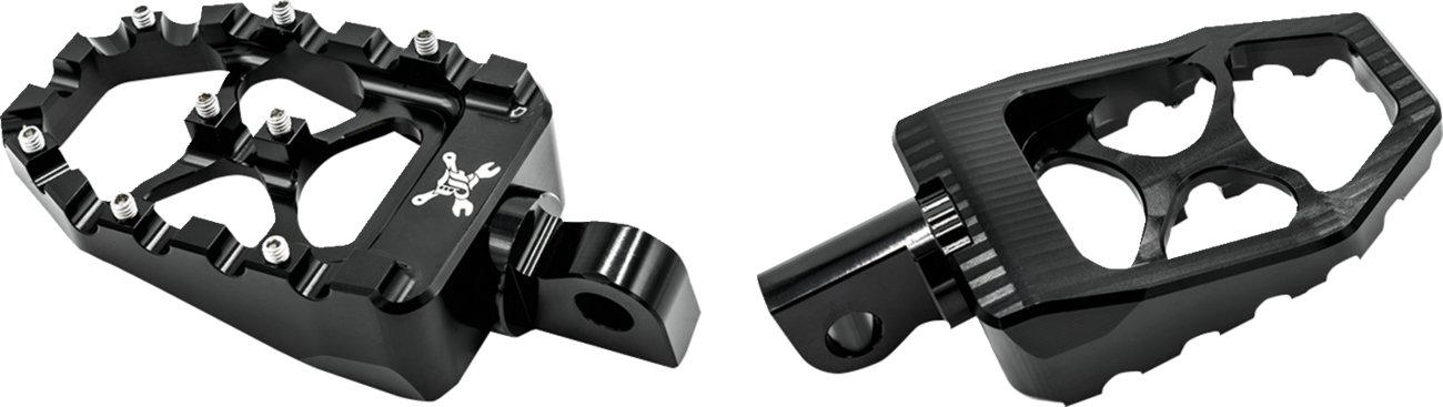 BURLY BRAND MX Evolution Pegs - Black - Sportster/Dyna