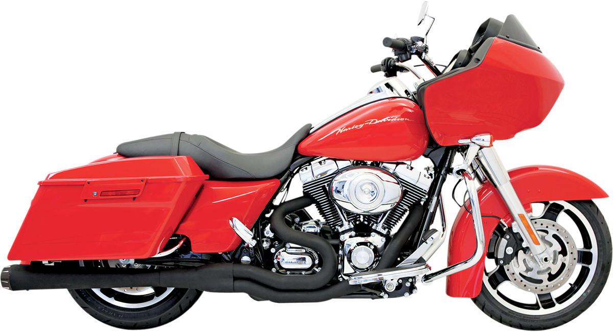 BASSANI XHAUST Megapower 2:1 Exhaust - 1-3/4" to 1-7/8" to 2" - Black - '95-'16 TOURING MODELS
