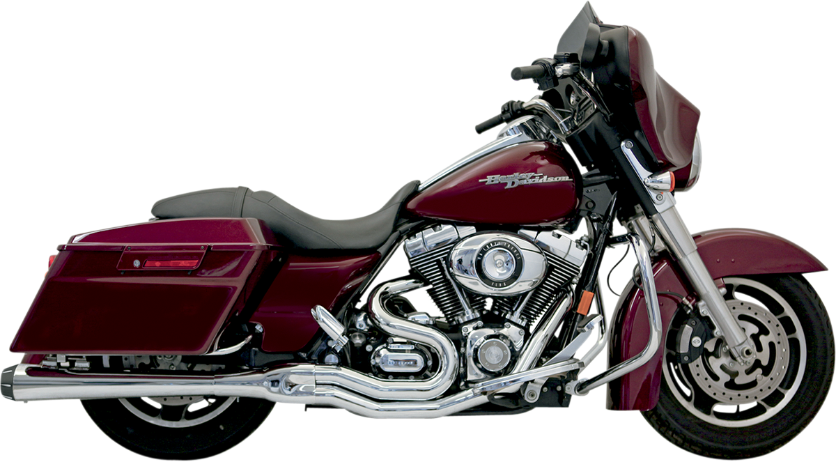 BASSANI XHAUST B4 2:1 Exhaust - Chrome - Megaphone - 1995-2016 TOURING MODELS