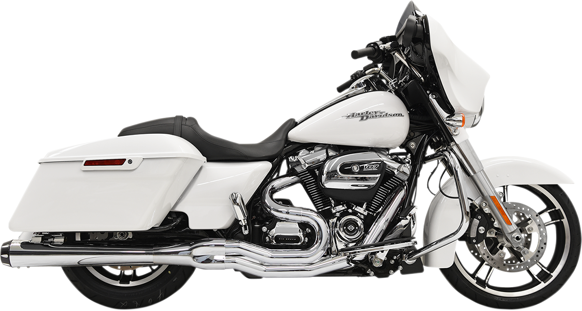 BASSANI XHAUST B4 2:1 Exhaust - 2017 - 2021 TOURING Chrome - Megaphone