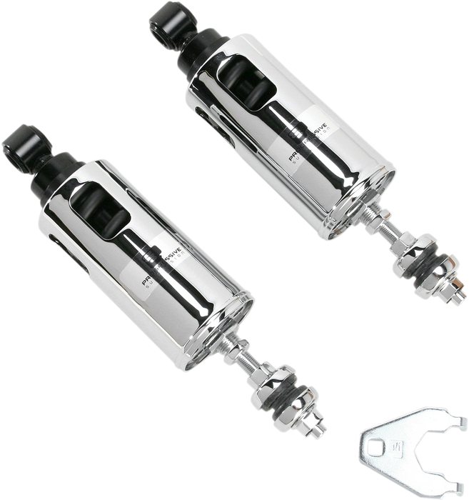 PROGRESSIVE SUSPENSION 422 Series Adjustable Shocks - Chrome - Standard 422 - '00-'17 SOFTAIL