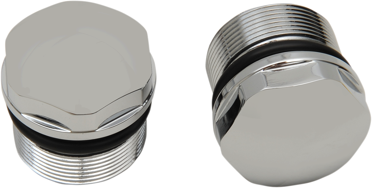 DRAG SPECIALTIES Replacement Front Fork Tube Caps - Chrome - 39 mm
