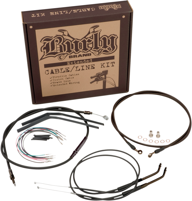 BURLY BRAND Control Kit - 18" Ape Hanger Handlebars