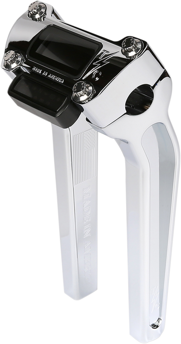 THRASHIN SUPPLY CO. Risers - Pull Back - 9-1/2" - Gauge Cutout - Chrome
