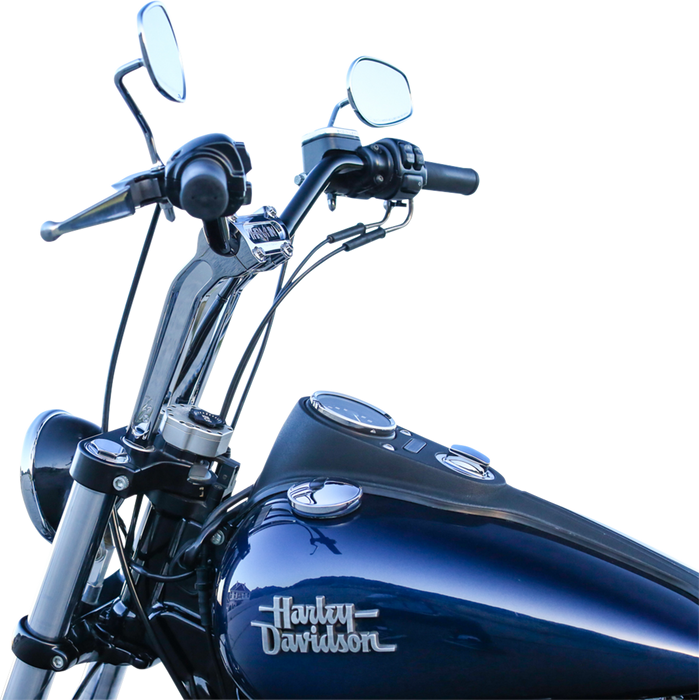 THRASHIN SUPPLY CO. Risers - Pull Back - 9-1/2" - Chrome