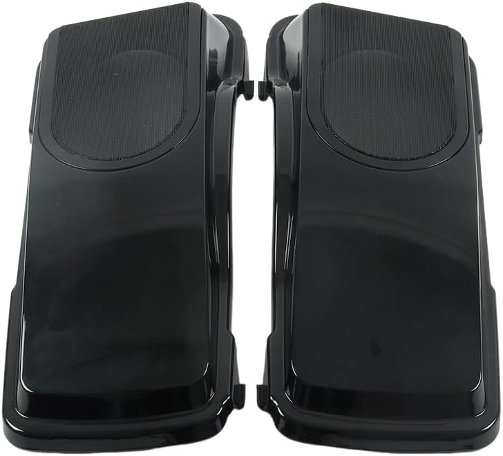 Vivid Black Hard Saddlebag 6x9 Speaker Lids for 1994-2013 Harley Touring Road King Electra Street Glide CVO Ultra Classic