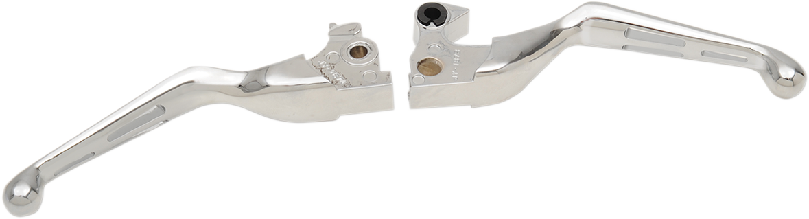 DRAG SPECIALTIES Slotted Wide Blade Brake / Clutch Lever Set - Chrome