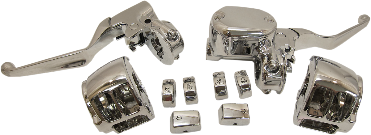 DRAG SPECIALTIES Replacement Handlebar Controls Assembly - ABS - Chrome
