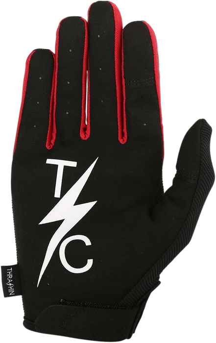 THRASHIN SUPPLY CO. Stealth Gloves - Black/Red - Medium