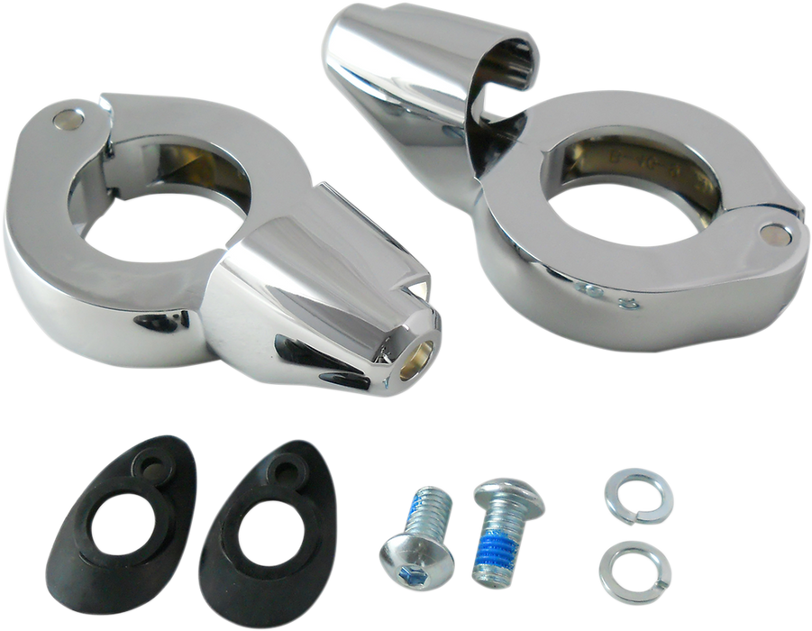 DRAG SPECIALTIES Turn Signal Fork Clamps - 39mm - Chrome