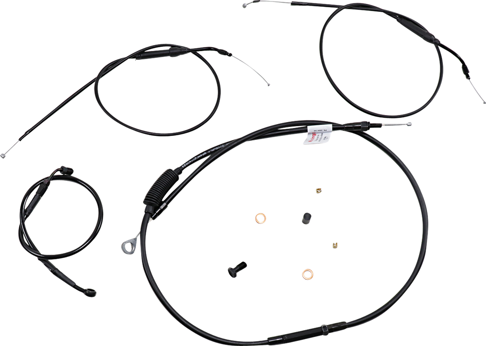 BURLY BRAND Handlebar Cable and Brake Line Kit - Extended - Sportsters - Tracker/Scrambler Handlebars - ABS
