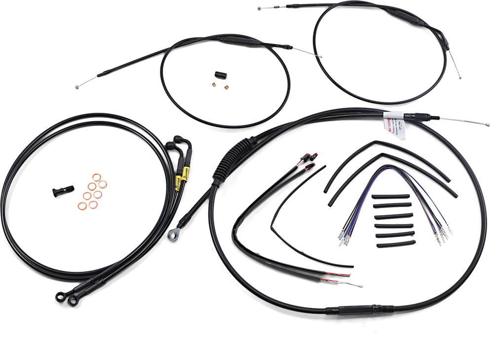 BURLY BRAND Control Kit - 12" Ape Hanger Handlebars
