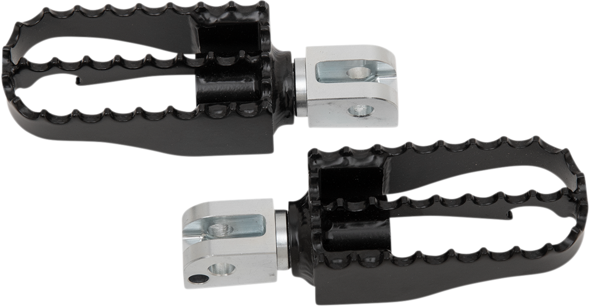 BURLY BRAND MX Footpegs - Passenger - Black/Chrome