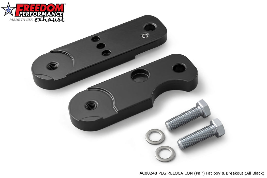 FREEDOM EXHAUST - SOFTAIL ACCESSORIES PEG RE-LOCATOR BRACKET AC00248 for FAT BOY & BREAKOUT 2018-PRESENT